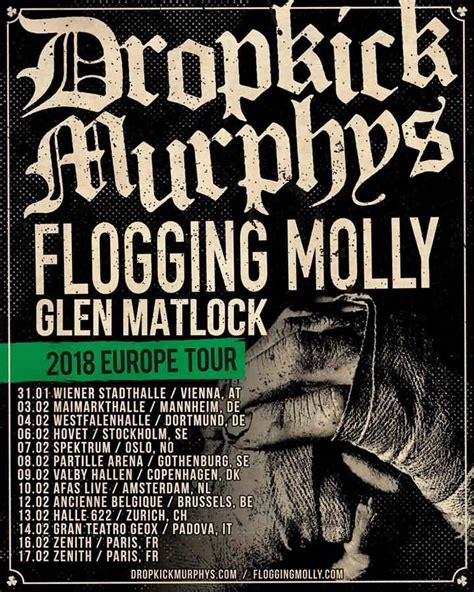Dropkick Murphys Flogging Molly Tour 2018 Rocktimes
