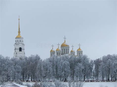 Establishing Shot Assumption Cathedral Winter Vladimir Russia Nov 2017