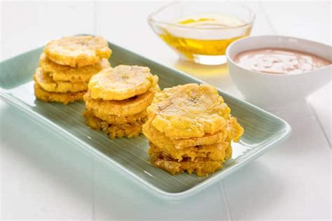 Puerto Rican Tostones Fried Plantain And Mayoketchup Kitchen Gidget