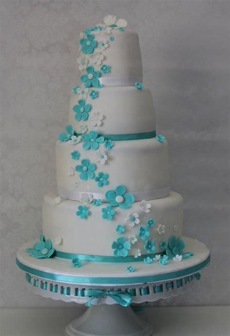 Aqua Blue Flowers Aqua Blue Wedding Aqua Wedding Cakes Wedding