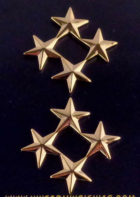 4 Stars 12 Gold Cluster Collar Pins