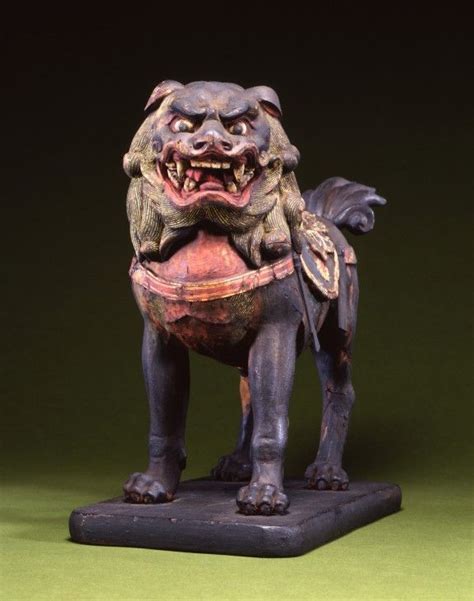 Buddhist Guardian Lion Shishi Thirteenth Century Japanese Japanese