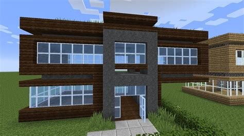 Minecraft How To Build A Very Simple Modern Starter House Youtube