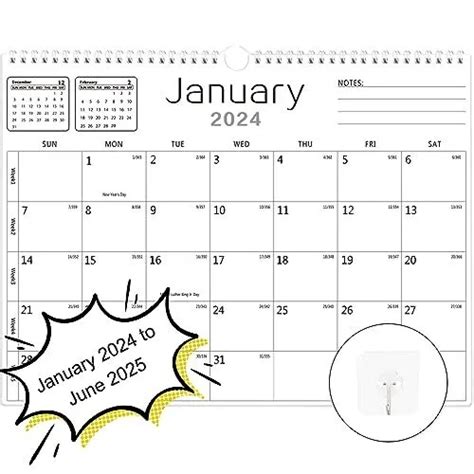 Wall Calendar Calendar 2024 2025 From Jan 2024 To Jun 2025 18 Months