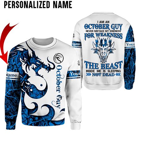 Personalized Name October Guy 3d All Over Printed Clothes Hull030412