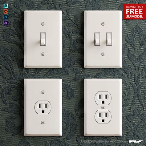 Free 3d Model Electrical Switch And Outlet By Vladimir Radetzki