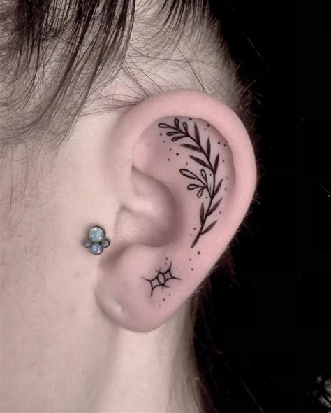 10 Best Flower Ear Tattoo Ideas That Will Blow Your Mind Outsons Men S Fashion Tips And