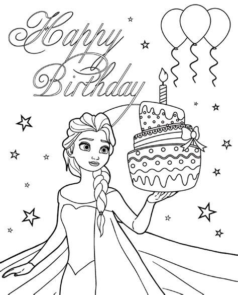 Printable Birthday Card Coloring Pages 101 Activity