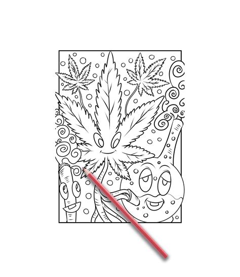 Stoner Coloring Page Colouring Page For Adults Stoner Etsy