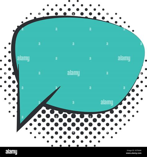 Pop Art Speech Bubble Dotted And Halftone Style Flat Design White