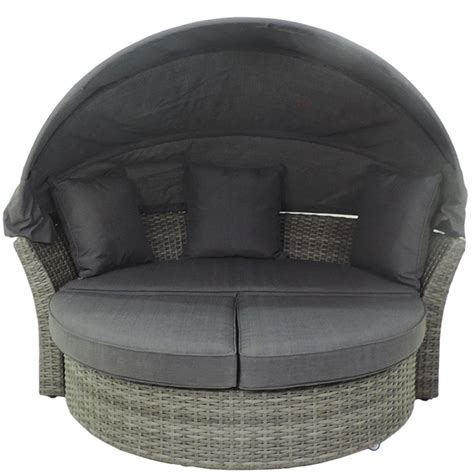 Furthermore, a canopy bed will help you through the sunny days when you require shade while relaxing on the patio daybed. Hormel Furniture With Canopy Waterproof Round Cane Cheap ...