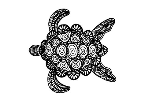 Zentangle Turtle Design Hand Drawing Graphic By Santy Kamal Creative