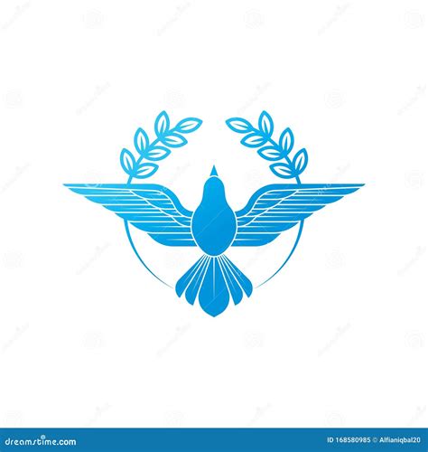 Dove Of Peace Ilustração Da Pomba Voadora Que Possui Um Ramo De