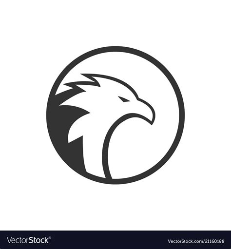 Of Circle Eagle Logo Concept Royalty Free Vector Image