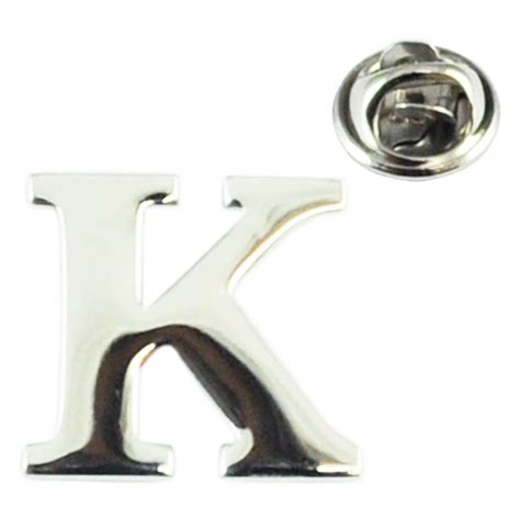 Alphabet Letter K Lapel Pin Badge From Ties Planet Uk