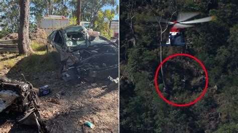 Woman Rescued After Falling 160m Down Gold Coast Cliff In Car Crash 7news