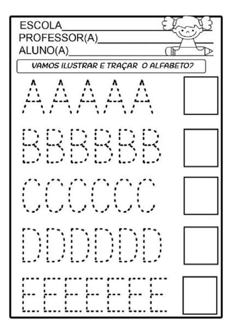 Alfabeto Pontilhado Para Imprimir Letra Bastão E Cursiva BA