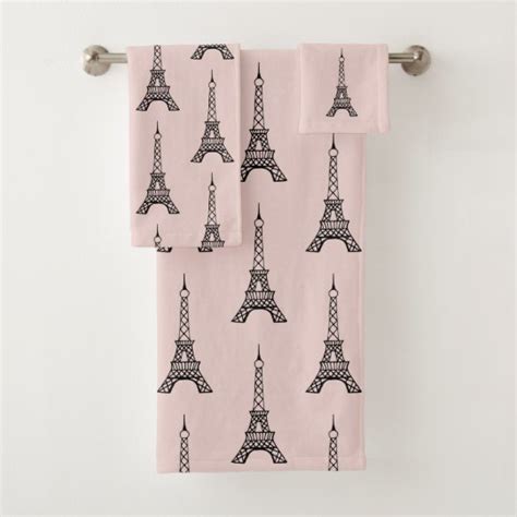 Retro Paris Eiffel Tower Bath Towels Set T