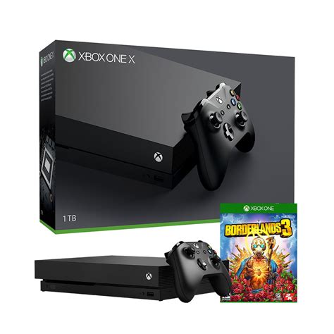 Microsoft Xbox One X Used 1tb Black 4k Ultra Hd Console Bundle With Borderlands 3 2019 New