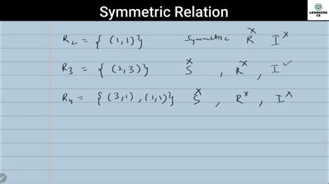 What Is Symmetric Relation Give An Example Youtube