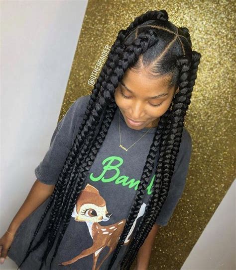 11 fine beautiful box braids with curly pieces