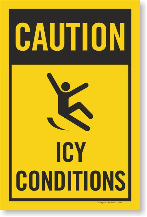 Caution Icy Conditions Sidewalk Sign Sku K 0664