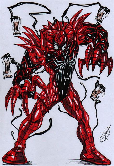Spiderman Venom Carnage Merge By Darkartistdomain