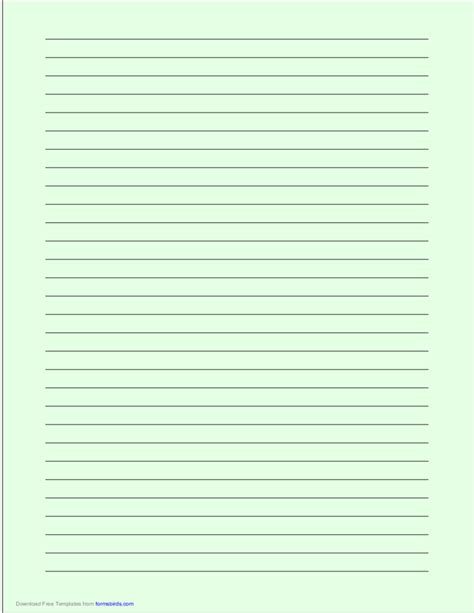 A4 Size Lined Paper With Wide Black Lines Light Green Free Download