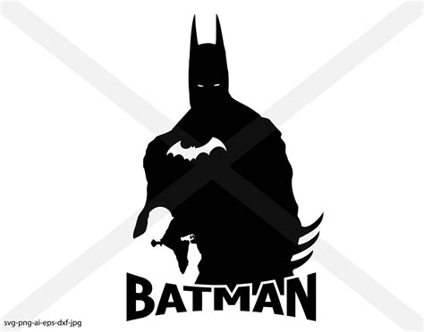 Batman Silhouette Instant Download Svg Png Eps Dxf Ai  Etsy