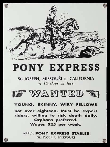 Pony Express Sign History Rhymes Nineteenth Century History