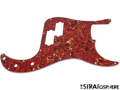 New Brown Tortoise Pickguard For Fender Precision P Bass 3 Ply Standard 13 Hole Ebay