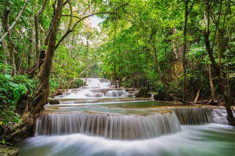 Landscape Of Huai Mae Kamin Waterfall Srinakarin Is A Waterfall In The