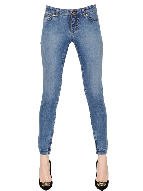 Lyst Dolce And Gabbana Pretty Stretch Cotton Denim Jeans In Blue