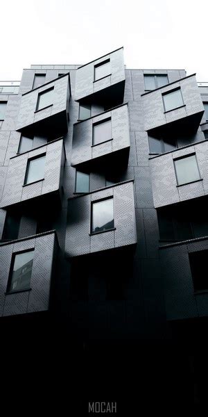 Protruding Windows In A Modern Building Facade In Gothenburg Sharp