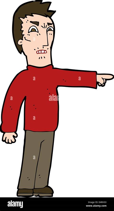 Cartoon Angry Man Pointing Stock Vector Image And Art Alamy