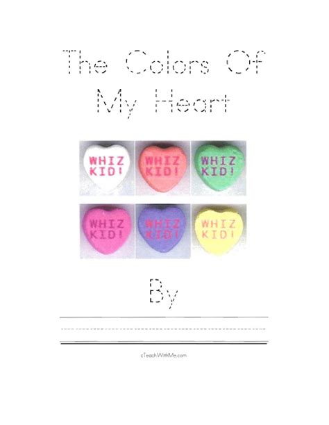 classroom freebies the colors of my heart easy reader booklet