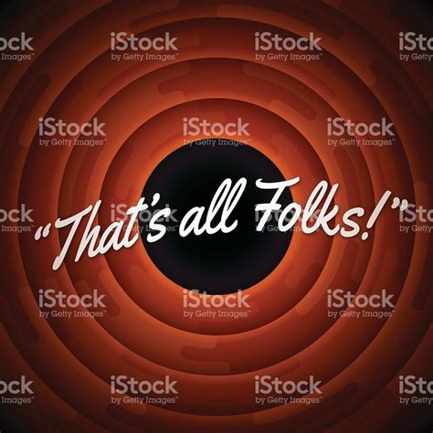 Thats All Folks End Credits Circle Concept Eps 10 File Thats