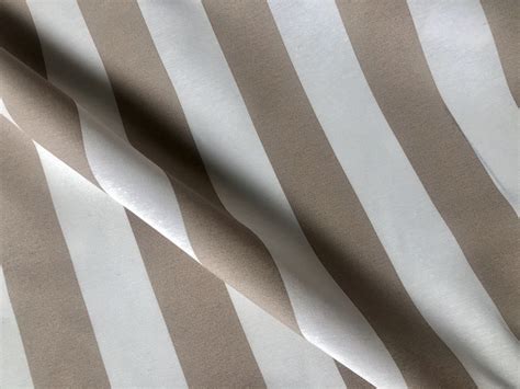 Beige And White Stripe Teflon Waterproof Outdoor Fabric For Cushion