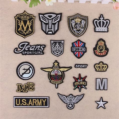 Free Shipping 18pcs Badge Patches For Clothes Embroidered Logo Patch Iron On Patch Clothes