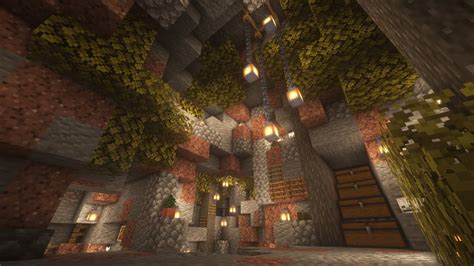 Minecraft How To Build A Cave Base Tutorial Underground Base