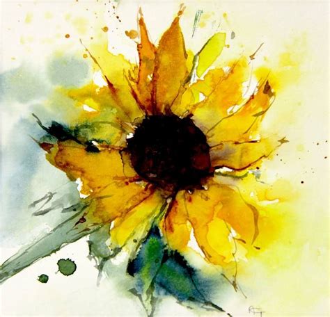 Saatchi Art Artist Annemiek Groenhout Painting Sunflower2 Art