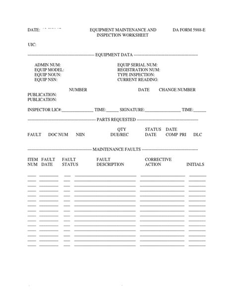 Da Form 5988 E Printable Printable Forms Free Online
