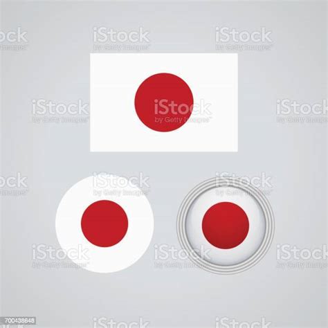 Vetores De Bandeiras Do Trio Japonês Ilustração Vetorial E Mais Imagens