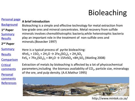 Ppt Bioleaching Powerpoint Presentation Free Download Id2239029
