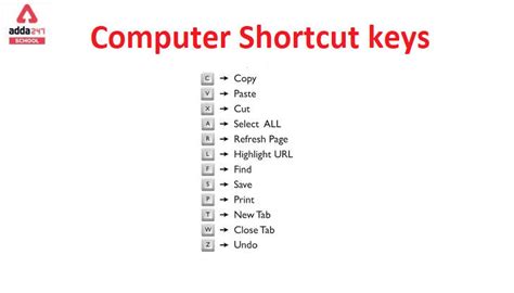 computer shortcut keys keyboard shortcut keys of computer a to z pdf
