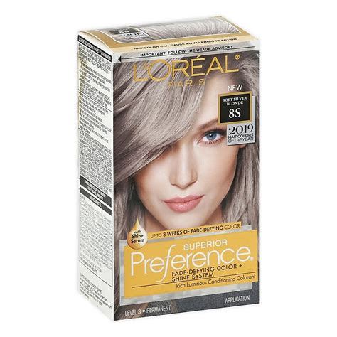Loreal® Paris Superior Preference® Permanent Hair Coloring In 8s Soft Silver Blonde Bed Bath