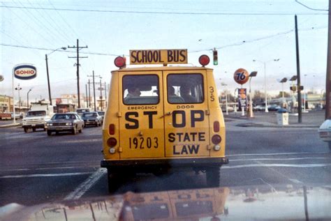 A School Bus Driving In Columbus Ohio Circa November 1970 Rcolumbus