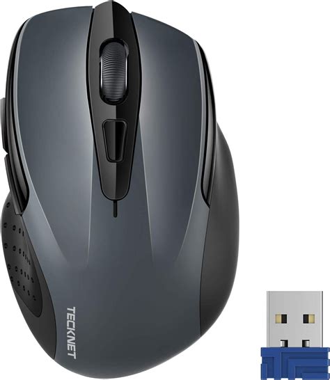 Tecknet Pro 24g Ergonomic Wireless Mobile Optical Mouse With Usb Nano