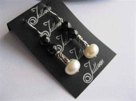 Elegant Black And White Pearl Facetted French Jet And Etsy Australia