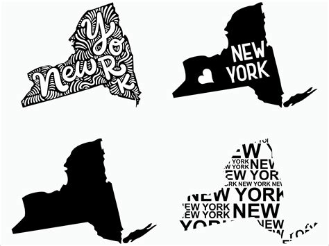 New York Svg New York Clipart New York State Svg Cricut Etsy